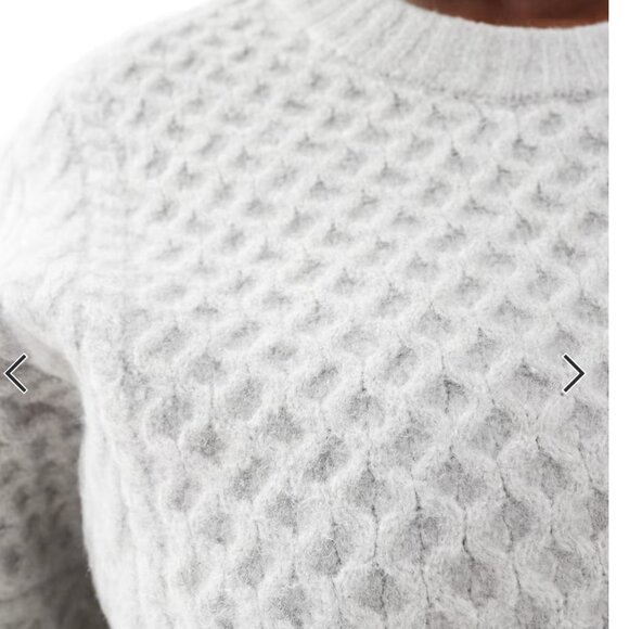 Gray Chunky Knit Sweater/  Crew Neck Cable Sweater- 2XL NWOT - Picture 4 of 4